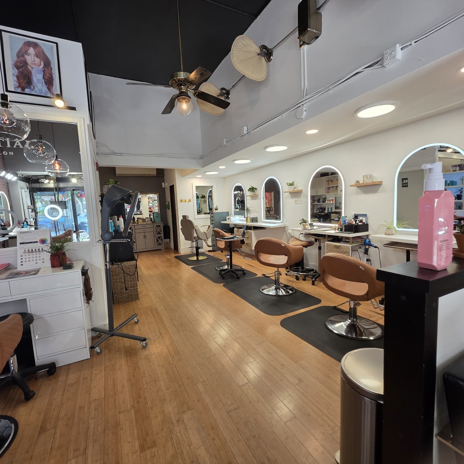 Elegant facial treatment and skincare results