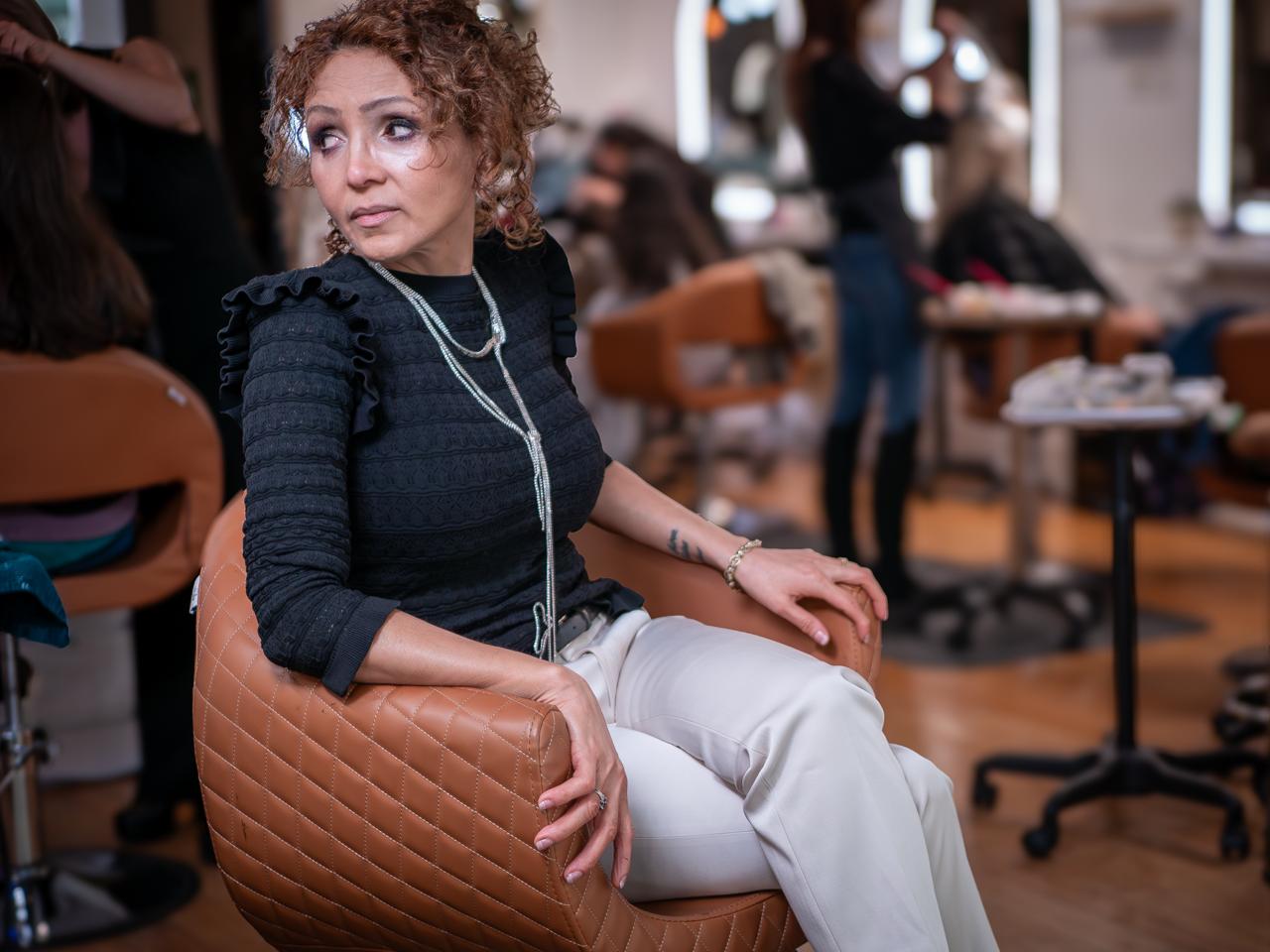 Essential Salon Styling Area - Modern chairs and mirrors with elegant lighting